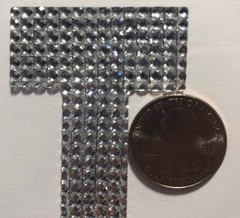 GIANT SILVER RHINESTONE LETTER “T” Stickers(1pc)JoAnn’s•Name•Initial •Label•Last