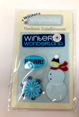 Winter Scrapbooking Lot Stickers Die Cuts Chipboard Alphabet Snowman Crafts