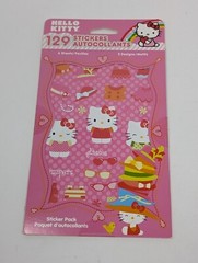 Hello Kitty Sticker Pack by Sanrio, 2011, 129 Stickers / 6 Sheets in 2 Designs