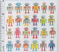Violette Stickers Colorful Robot Craft Planner Supply Scrapbook