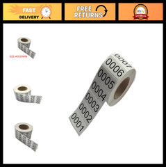 1000 Count Numbered Stickers Roll – Self Adhesive Waterproof Labels for Organizi
