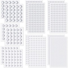 2032 Pieces Self Adhesive Face Gems Stick on, Hair Gems Rhinestones Stickers