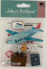 FUN Jolee’s Boutique Vintage Stickers NIP -Theme: PLANES, Passport, Airport