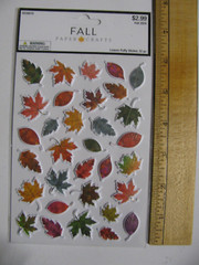 Hobby Lobby LEAVES PUFFY STICKERS 32 Pieces NIP
