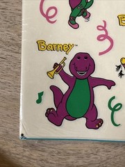 Vintage Hallmark Barney The Dinosaur Stickers Baby Bop Band 90s Music Y2K