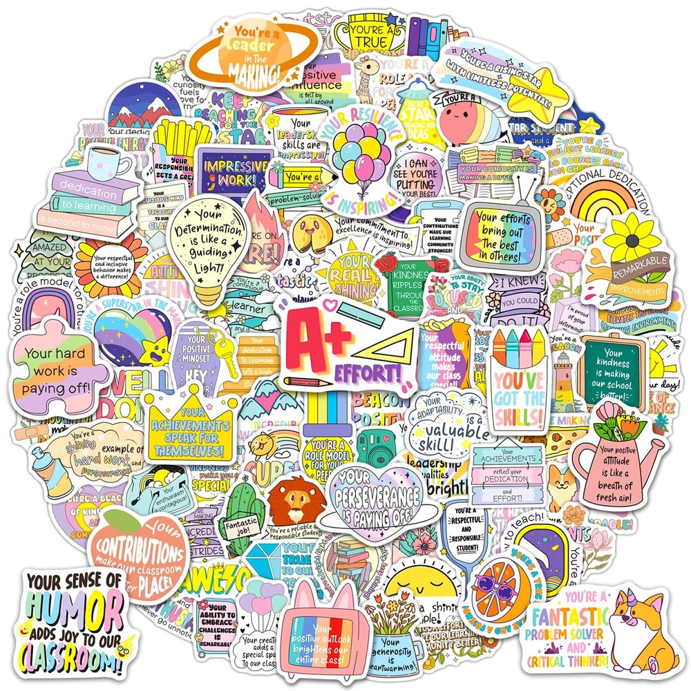 HomSeon Affirmation Stickers for Kids, 200Pcs Cute Positive Quotes Stickers f…