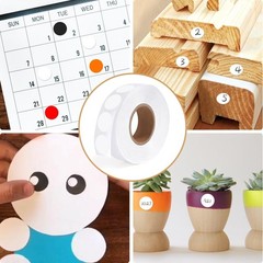 Versatile 1000 Count 1/2 Inch White Circle Stickers for Crafting & Organizing