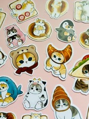 18 Mofusand Cat Stickers – Cute Japanese Aesthetic Waterproof vinyl Kawaii