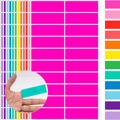 Colored Label Sticker in 12 Colors,3 X 1 Inch Rectangle Color- Coding Labels,…