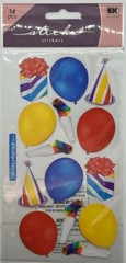 Party Theme | Hats Balloons Confetti | Scrapbook Stickers | Sticko | EK Success