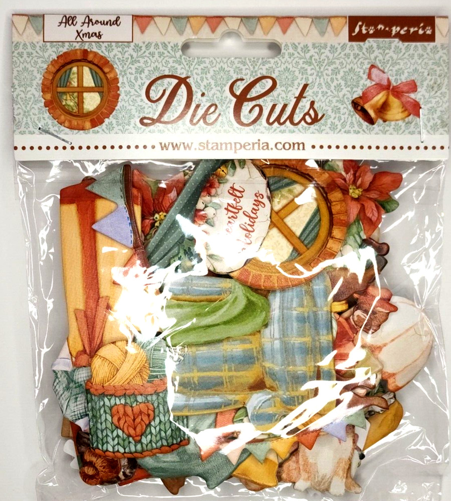 Stamperia All Around Christmas Chipboard Die Cuts Home Window Furniture DFLDC83