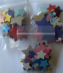 COLORFUL STAR ASSORTMENT Die-Cut Embellishments(75pc) Five Points•Card Making•