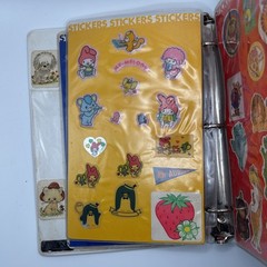 Vtg 1980s Small World Sticker Book Sanrio Scratch Sniff Hello Kitty 10 Pgs Album