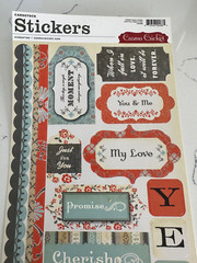 Cosmo Cricket Card Stock Stickers «Everafter» Promise My Love Honor Scrapbooking