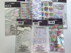 EK Success Sticko Birthday Scrapbook Stickers Lot Balloons Baking Gifts Numbers
