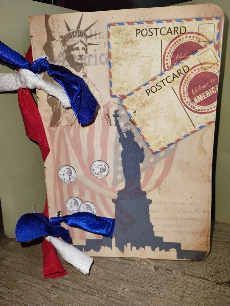 USA America Junk Journal Scrapbook