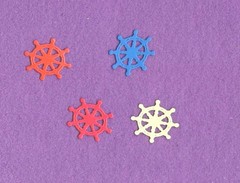 SAILBOAT WHEEL lake water die cuts scrapbook cards