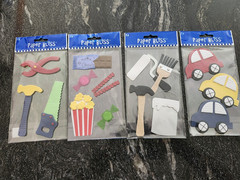 Lot of 4 Paper Bliss Scrapbook Stickers Kids Cars Tools Movies Home Improvement
