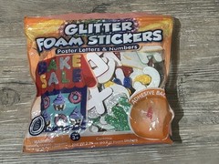 2 Packs of Glitter Foam Stickers By Horizon Craft Letters Numbers Self Adhesive
