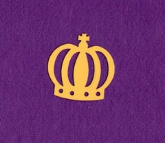 CROWN die cuts scrapbook cards