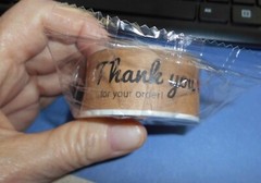 120 THANK YOU FOR YOUR PURCHASE STICKERS WITH HEART 1″W x 2″L *SALE*