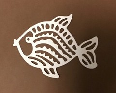 Fish Die Cut Embellishments White or Assorted Colors 8 pcs 1-3/4” x 2-1/2”