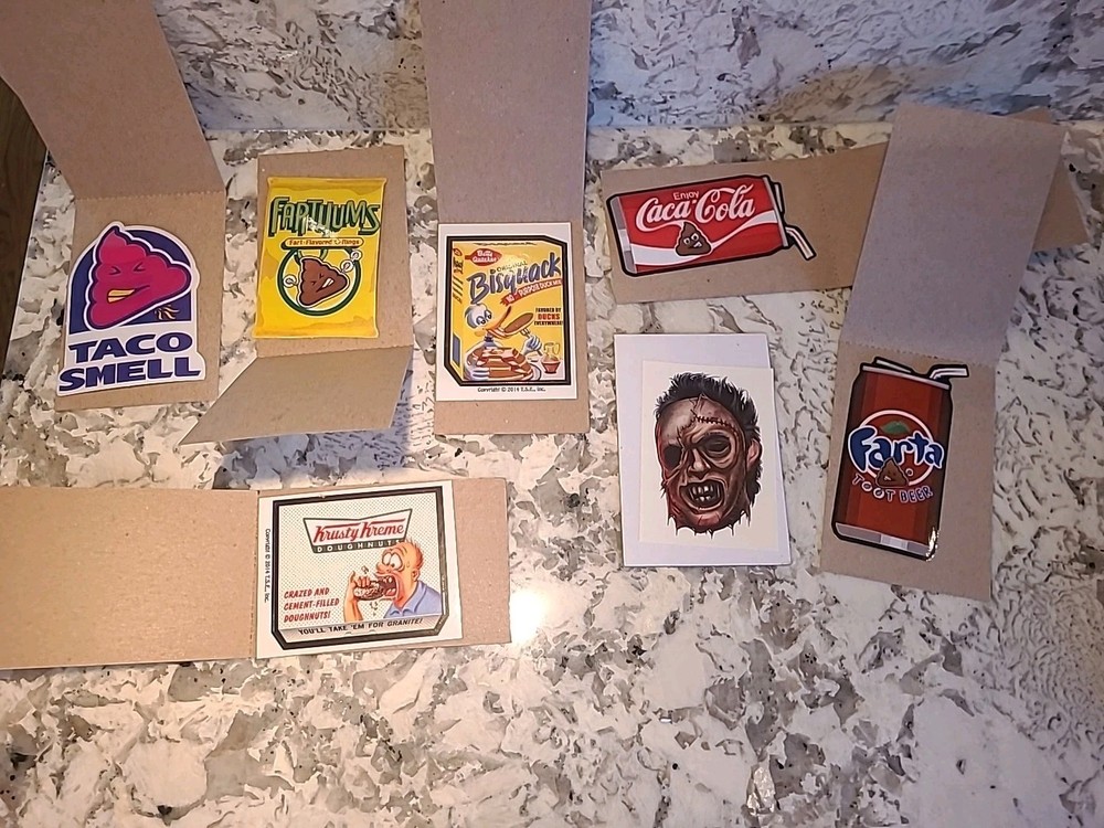 7-Junk Food Doody Stickers Series Poop Emoji Novelty Funny Humor