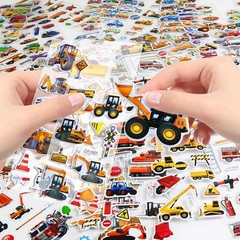 400+ Cars and Truck Stickers for Kids, 24 Sheets Construction Birthday Party Fav