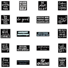 Quotes Stickers Vinyl Decal Motivational Sayings Sentiments Craft Pack Lot 61pc