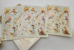 Vintage new sheets Hallmark Stickers Seals Fairy Pixie 1981 Package