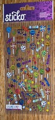 Sticko Sugary Sweet Repeats Treats Candy Suckers Lollipops Scrapbook Stickers