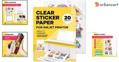 Transparent Glossy Inkjet Printable Vinyl Sticker Paper – 20 Sheets