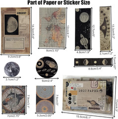 200PCS Vintage Scrapbooking Supplies Kit for Journaling and Decor