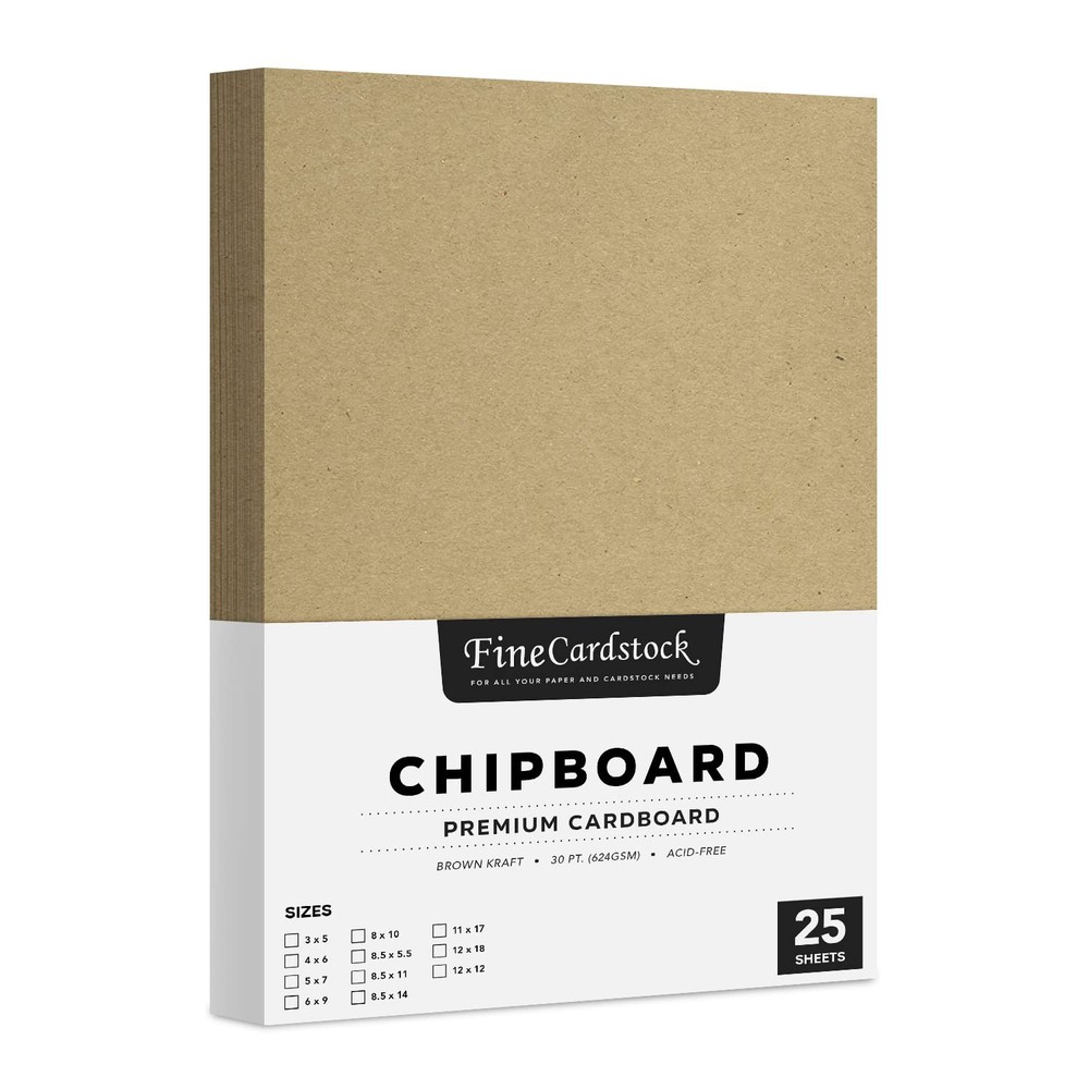 25 Sheets 4×6 Brown Kraft Chipboard Acid Free Durable Scrapbooking Packaging