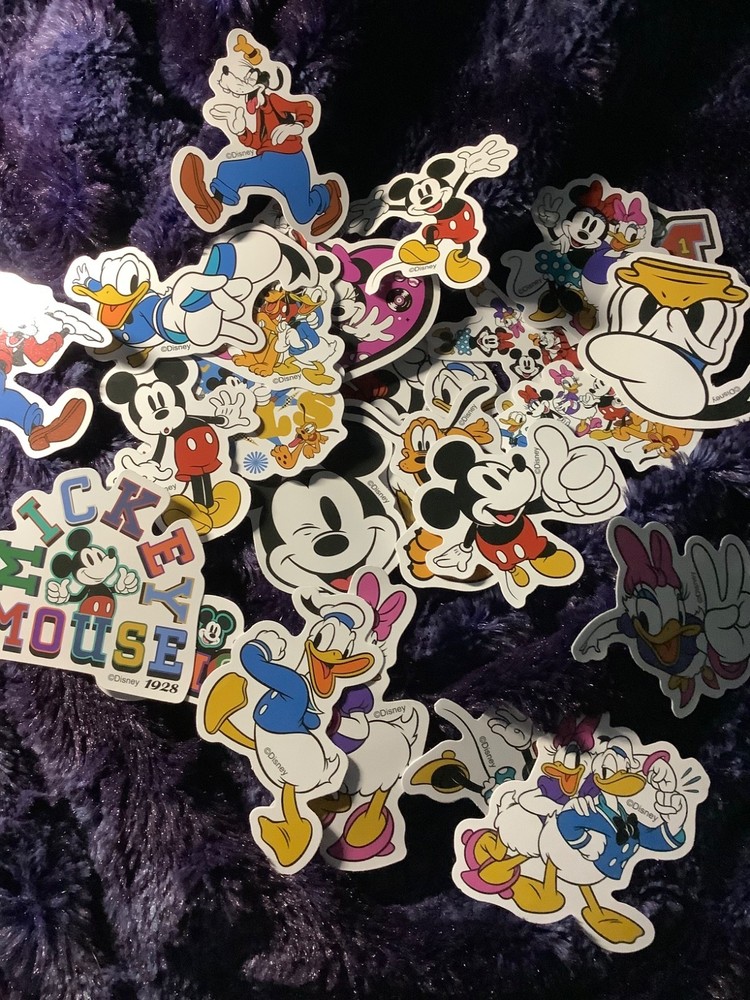 Disney Mickey Mouse Minnie and Friends Multicolored Stickers New Lot of 25 Y