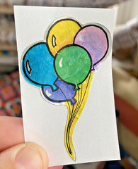 Vintage 80s Sticker Lot: Restored Damaged Teddy Bear Birthday Foil Mylar READ