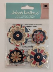 RARE Jolee’s London Plaid Flowers Scrapbooking Stickers