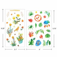 Wrapables Washi Stickers Sets for Scrapbooking, Crafts, Stationery, Diary