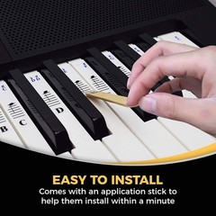 Easy Install Transparent Piano Stickers – Enhance Learning for 49-88 Keyboards