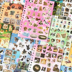 Cat and Dog Stickers Book Set 2 in 1,Value Set with 1600 Stickers 60 Pages Me