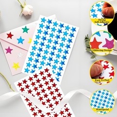 1620 Pcs Holographic Star Stickers 30 Sheets 6 Colors Foil Star Stickers for …