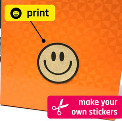 30 Sheets, Kraft Sticker Paper Labels, Laser/Inkjet Printing – Letter Size (8.5