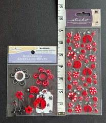 New Ladybug Stickers EK Success Sticko 44 pc Miss Elizabeth’s 5 pc Embellishment