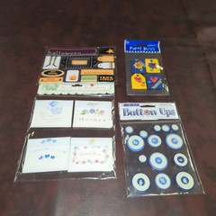 Scrapbooking Embellishments Stickers Brads Buttons Lot of 36 Mary Engelbreit