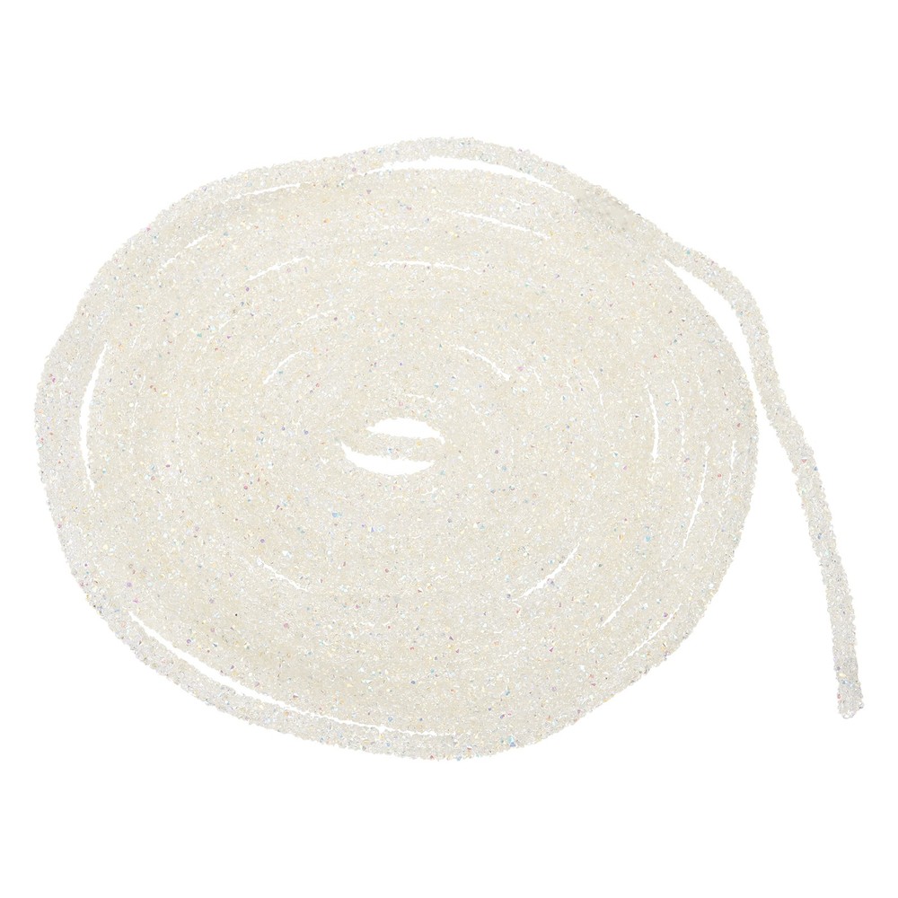 5 Yard 7mm Glitter Sequins Rope Sequins Rhinestone Cord Clear Cream