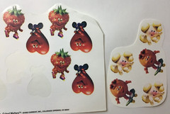 Vintage Funny Food Stickers 1992 Animated Food with Arms and Legs Strawberry