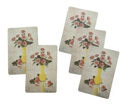 Flowers in Vase Cards Junk Journal Scrapbook Yellow Pink Still Life Painting
