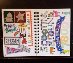 SMALL STICKERBOOK 1 HANDMADE STUCK STICKERS VINTAGE RETRO NEW