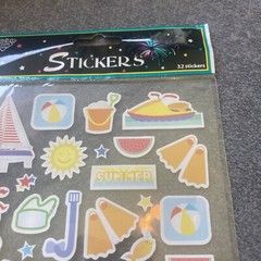 Nicole Stickers Beach Vacation Summer Sandcastle Ocean Sail Boat Jet Ski Snorkel