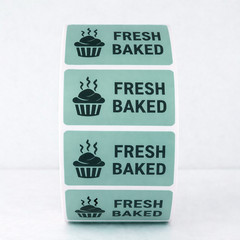 50 Fresh Baked Stickers Labels 2×1 Kraft Bakery Packaging Food Cottage Industry